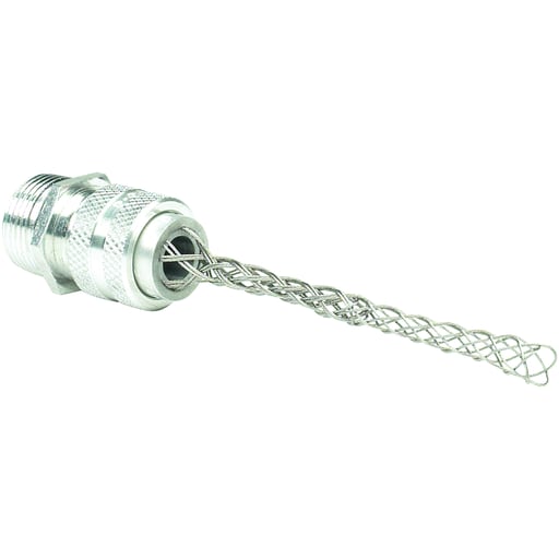 Killark - Killark ZS209-MG 3/4" Cord Connector, Aluminum Straight w/ Mesh Grip, Cord Range .500-.625, Brown