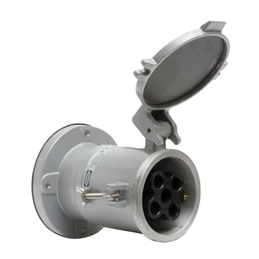 Hubbell Wiring Device - Hubbell HBL4200RS2W 200 Amp 600 VAC 250 VDC 3-Pole 4-Wire Style II Watertight IEC Pin and Sleeve Receptacle