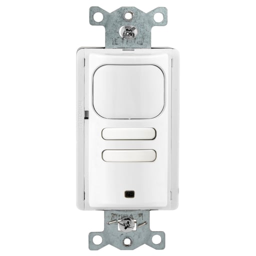 Hubbell Wiring Device - Hubbell AP2000W22 WSS ADAPT, OCC/VAC, PIR, 2 CIRC, 120/277V, WH