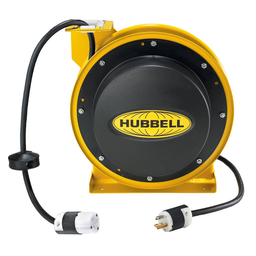 Hubbell Wiring Device - Hubbell HBL45123C20CORD REEL w/HBL5369C, 45' 12/3
