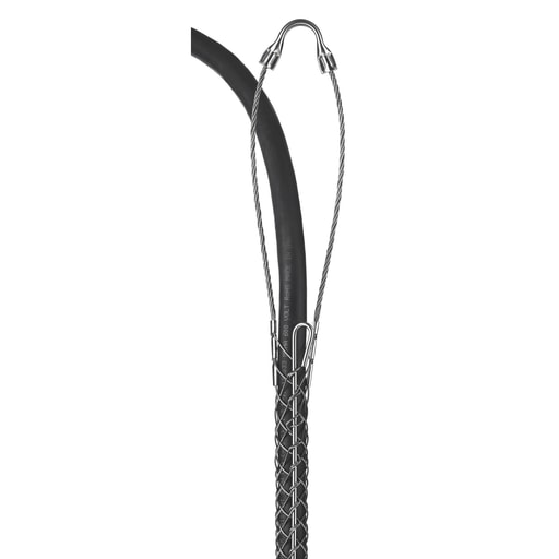 Hubbell Wiring Device - Hubbell / Kellems 024-03-018 Standard Duty Support Grip, Single Eye, Split Mesh, Rod Closing, Stainless Steel - 1.25"-1.49"