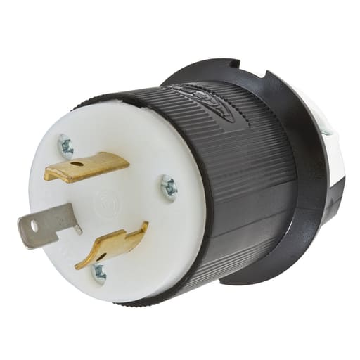 Hubbell Wiring Device - Hubbell HBL2311 20A 125V Twist-Lock INSULGRIP Black Nylon Plug, Straight