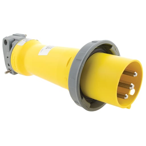 Hubbell Wiring Device - Hubbell HBL320P4W 20 Amp 125 Volt 2-Pole 3-Wire Watertight IEC Pin and Sleeve Plug