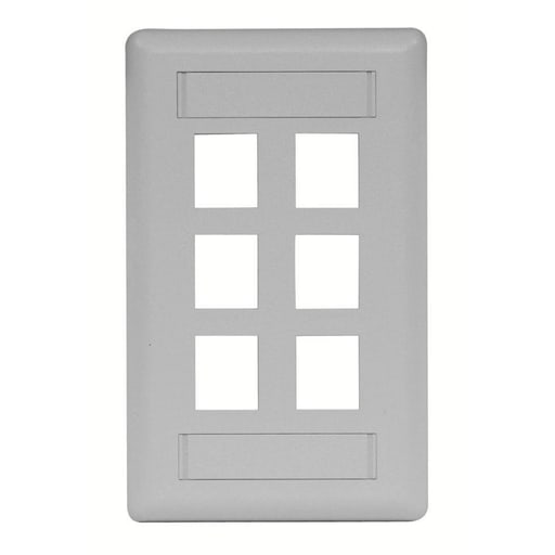 Hubbell Wiring Device - HWDK IFP16GY PLATE, WALL,FLUSH,1-G,