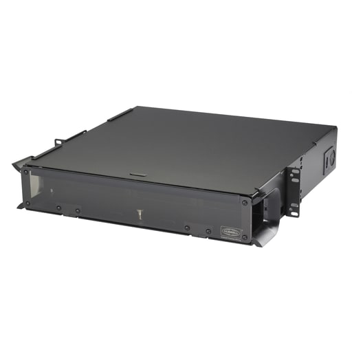 Hubbell Wiring Device - Hubbell Wiring Devices FCR2U6SP 2 Rack Unit 17 x 17 x 3.5 Inch Black Cold Rolled Steel Enhanced Rack Mount Enclosure