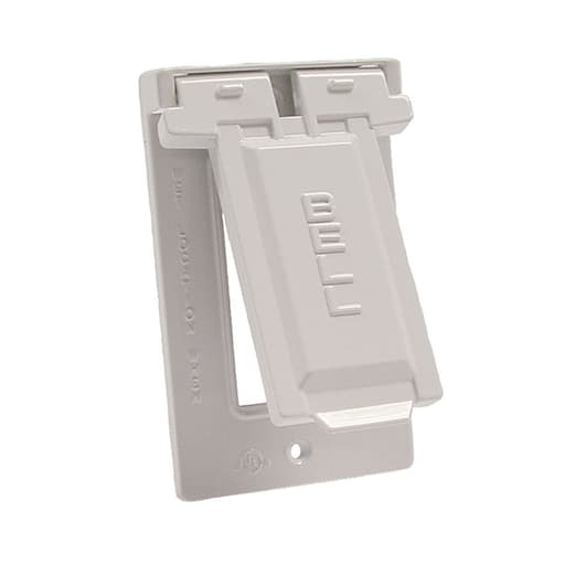 Raco Manufacturing - Bell 5103-1 1-Gang Weatherproof Cover, Vertical, GFCI, White