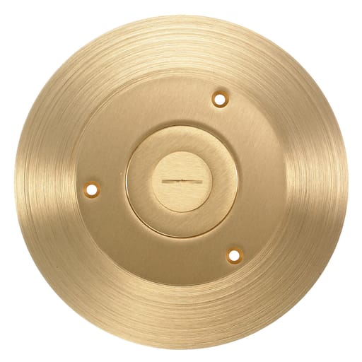 Hubbell Wiring Device - Hubbell SF2525 2-1/8 x 3/4 Inch Brass Round Floor Box Cover and Flange