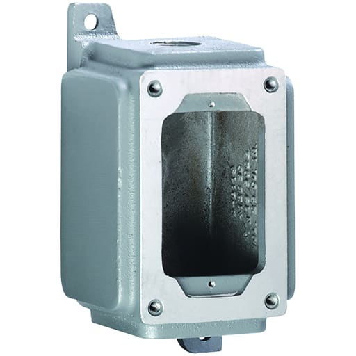 Killark - Killark SWB-45 SWB Series - Aluminum Feed-Thru Single-Gang Device Body For Use With XCS/XS/XT Cover Assemblies - Hub Size 3/4" - 5-1/4" X 3-5/8" X 3-5/16"