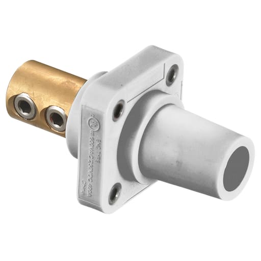 Hubbell Wiring Device - Hubbell HBLFRW 400 Amp 1-Pole White Double Set Screw FeMale Cam Type Receptacle