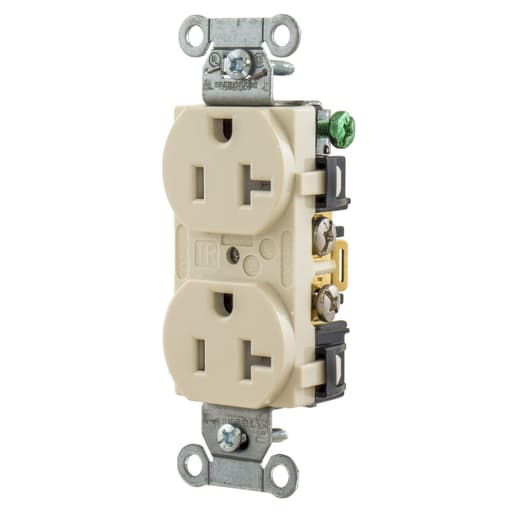 Hubbell Wiring Device - HWDK 5352LATR RCPT, DUP, HUBPRO 20/