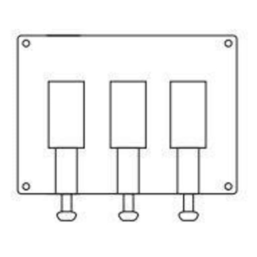 Killark - KLRK 3FST CVR, 3GANG 2 TGLE SWITCH