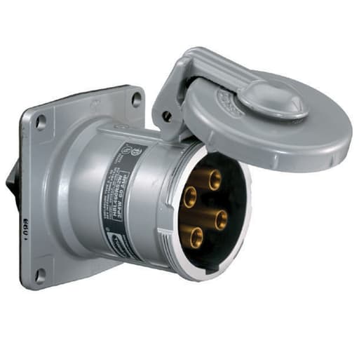 Hubbell Wiring Device - Hubbell HBL5100RS1WR PS, INS, Receptacle, 4P5W, 100A 600V, S1 REV
