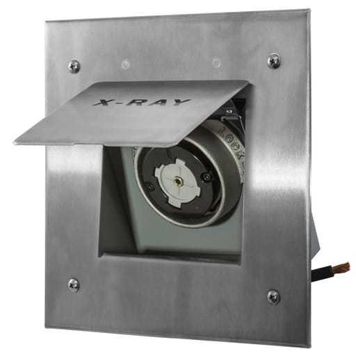 Hubbell Wiring Device - Hubbell HBL25505H/LOCK Receptacle, 2P3W, 50A 250V, X-RAY, SS