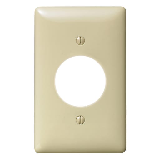 Hubbell Wiring Device - Hubbell NP720I 1-Gang Ivory Nylon Standard 1-Single Receptacle Wallplate