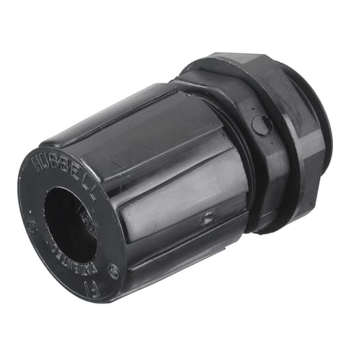 Hubbell Wiring Device - Hubbell HJ1002BPK25 JR Cord Connector, .14-.20", 1/4", Black (25/Pack)