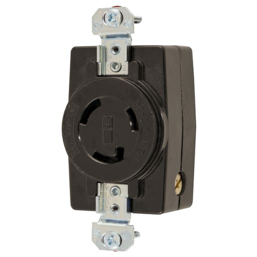 Hubbell Wiring Device - Hubbell HBL2360 Locking Receptacle, 20A 125/250V, L10-20R, BK