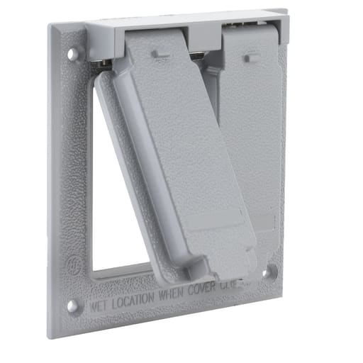Raco Manufacturing - Raco 5145-0 Two Gang Weatherproof Box Mount Cover, (2) GFCI