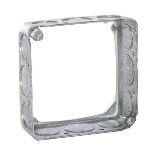 Raco Manufacturing - Raco 203 4" Steel Square Extension, 1-1/2" Deep, 1/2" & 3/4" Side Knockouts