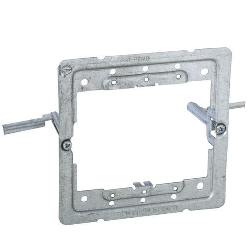 Raco Manufacturing - Raco 206RAC 4" Square RETRO-RING, Old Work, Used for Mounting of One of Two Device Applications