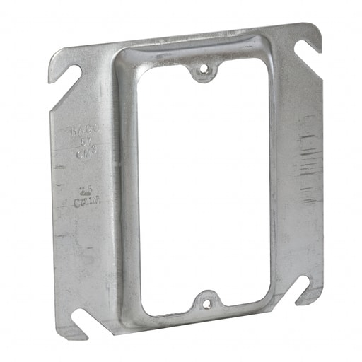 Raco Manufacturing - Raco 772 4" Steel Square Mud-Ring, For 1 Device, Raised 1/2"