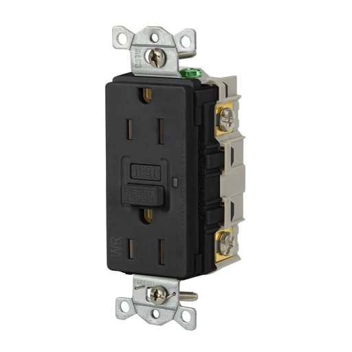 Hubbell Wiring Device - HWDK GFRWR15BLK 15A 125VAC COMM WR