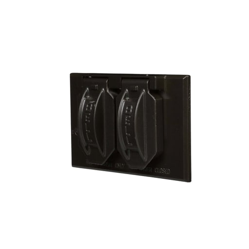 Raco Manufacturing - Bell 5180-2 1-Gang Horizontal Weatherproof Cover, Duplex, Bronze