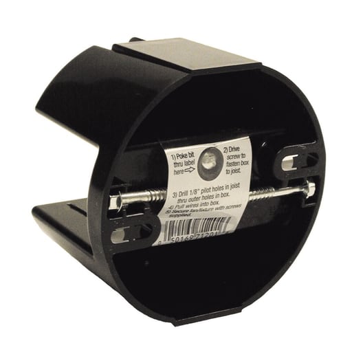 Raco Manufacturing - Raco 7120 THE SADDLE-BOX ceiling box 4" Round Ceiling Fan and Fixture Box