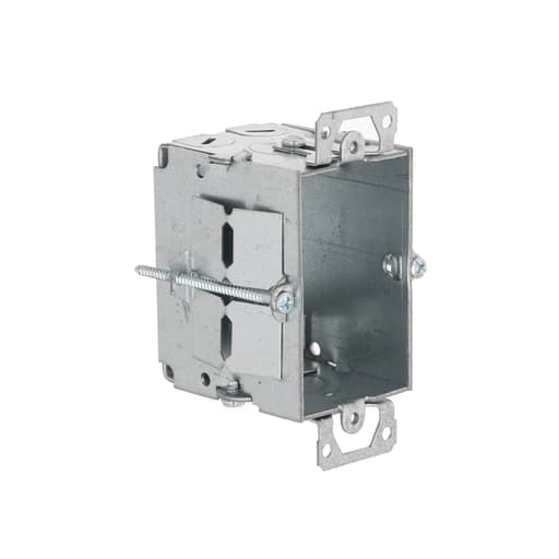 Raco Manufacturing - Raco 517 3" x 2" Switch Box, Gangable, 2-1/2" Deep, One 1/2" KO & NMSC Clamps, TIGER GRIP, Old Work, Plaster Ears