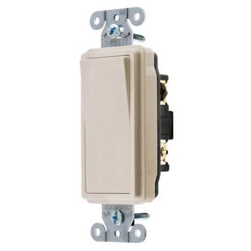 Hubbell Wiring Device - Hubbell DS315LA SWITCH, DECO SER, 3W, 15A 120/277V, LA
