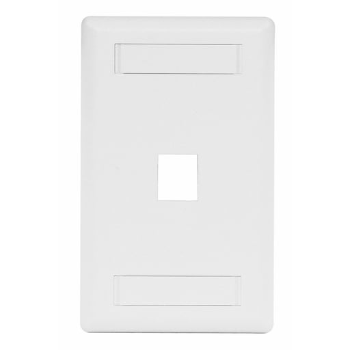 Hubbell Wiring Device - Hubbell IFP11W 1-Gang White 1-Port Data Communication Face Plate