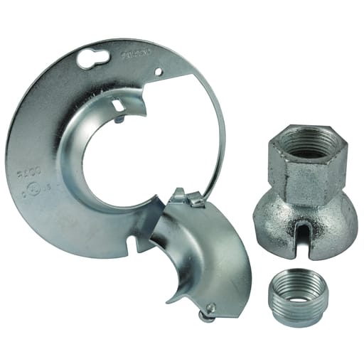 Raco Manufacturing - Raco 894KH KWIK-HANG 4" Square Cover, Swivel for 3-1/2" or 4" Octagon Box, 1/2" or 3/4" Pipe