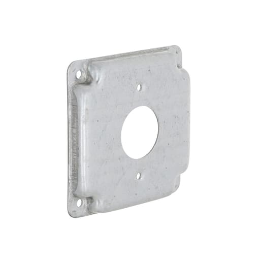 Raco Manufacturing - Raco 801C 4" Square Exposed Work Cover, 1 Receptacle, 1.406" Diameter