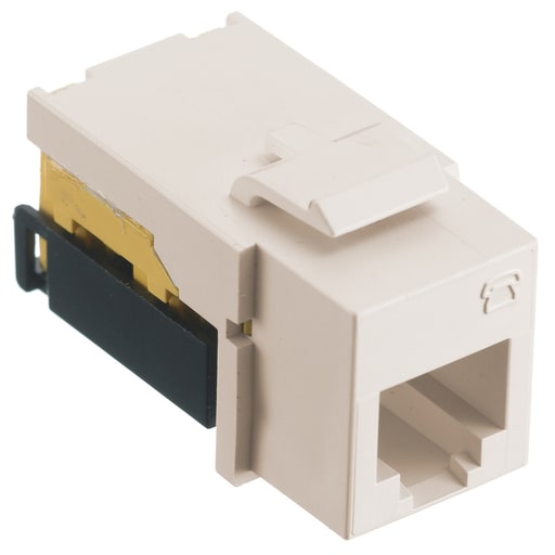 Hubbell Wiring Device - Hubbell NSJUI 6-Position Ivory USOC Modular Keystone Jack