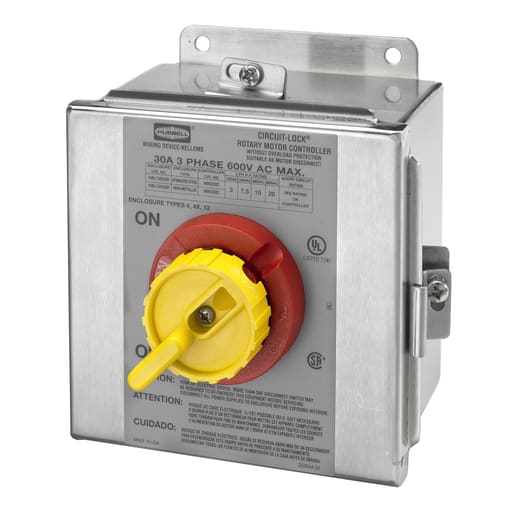 Hubbell Wiring Device - Hubbell HBL13S33D30A 600V 3P RTRY DISC SW 4X SS