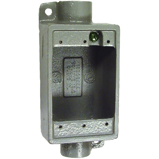 Killark - Killark FDC-2 3/4"Aluminum, Deep Feed Thru Device Box