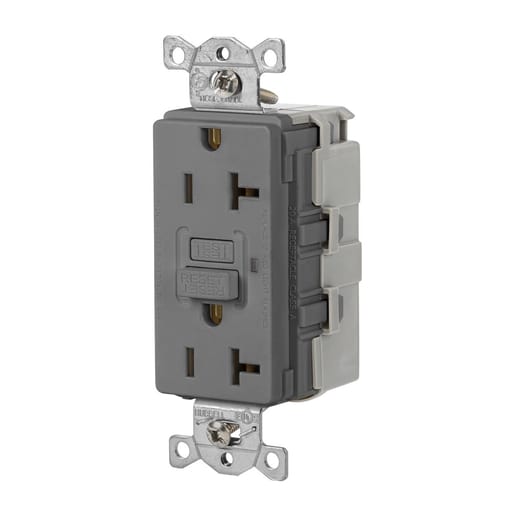 Hubbell Wiring Device - HWDK SNAPGF20GRY 20A 125VAC COMM S