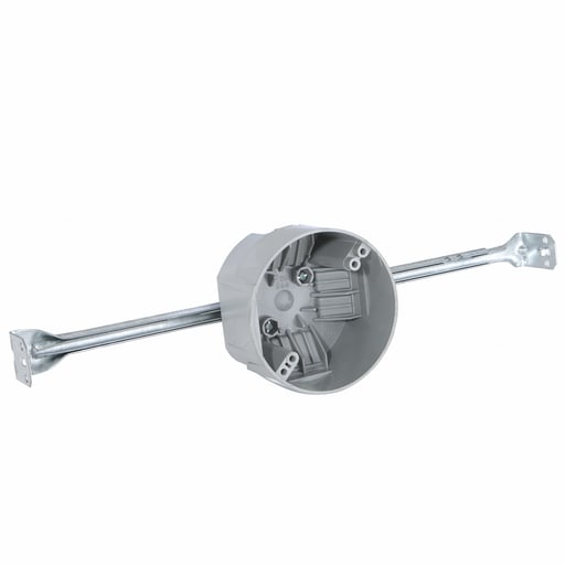 Raco Manufacturing - Raco 7826RAC 4" Round Nonmetallic Ceiling Box, 2-3/8" Deep with Expandable Bar Hanger