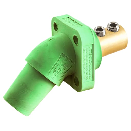 Hubbell Wiring Device - Hubbell HBLFRAGN Single Pole, 300/400A ANG REC, SCRW, GN