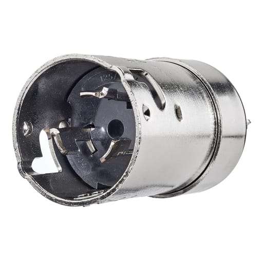 Hubbell Wiring Device - Hubbell HBL63CM65 50 Amp 125/250 Volt 3-Pole 4-Wire Nickel Plated Brass Yellow Locking Plug