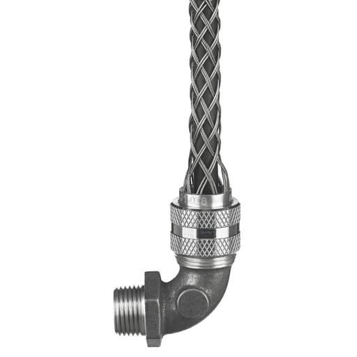 Hubbell Wiring Device - Hubbell / Kellems 074-01-080 1/2" x .500"-.625" Deluxe Cord Grip - 90deg Male Thread