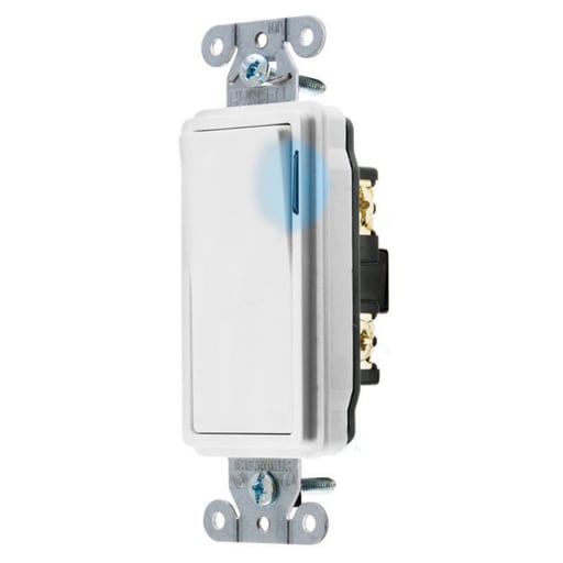 Hubbell Wiring Device - Hubbell DS120ILW SWITCH, DECO SER, SP, 20A 120/277V, ILWH