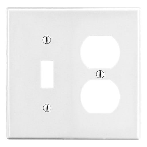 Hubbell Wiring Device - HWDK PJ18W WALLPLT, M-SIZE, 2-G, 1)
