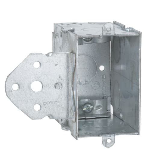 Raco Manufacturing - RACO 603 2 x 3 x 3-1/2 Inch 18 In. Pre-Galvanized Steel B Bracket Mount Gangable Switch Box