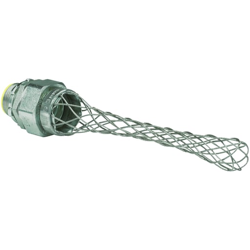 Killark - Hubbell Electrical Systems K3001-MG 3 Inch Threaded Mesh Grip Zinc Plated Steel Insulated Straight Liquidtight Connector