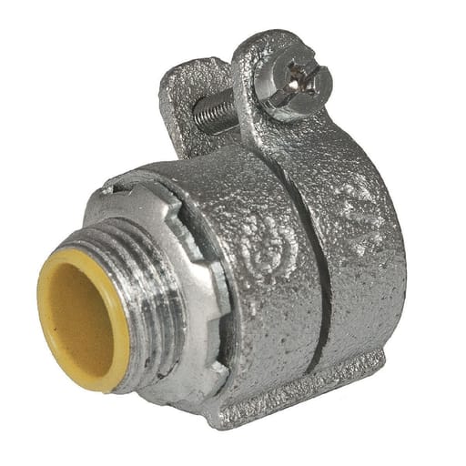 Raco Manufacturing - Raco 3305 1-1/4" Flex Straight Squeeze Connector, Insulated, Malleable Iron