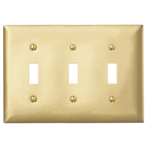 Hubbell Wiring Device - HPW SB3 WALLPLATE 3-G, 3) TOG OPENI