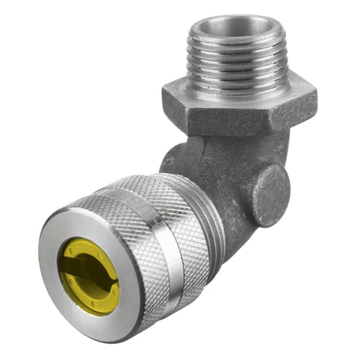 Hubbell Wiring Device - Hubbell NHC1037 3/4 Inch Male Threaded 0.63 to 0.75 Inch Machined Aluminum 90 Degrees Cord Connector
