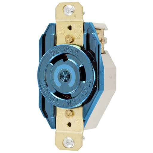 Hubbell Wiring Device - HWDK HBL2620M6 LKG RCPT, 30A 250V,