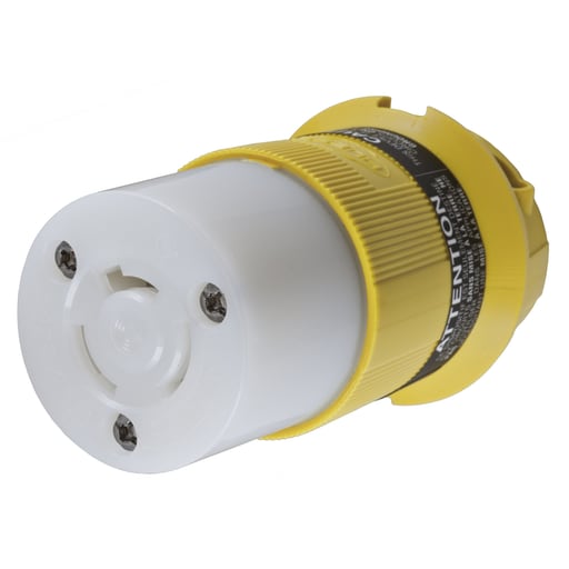 Hubbell Wiring Device - HCI HBL73CM14C LKG CONN, 3P3W, 20A