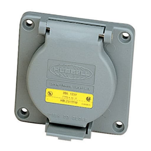 Hubbell Wiring Device - Hubbell HBL6375S REP Locking INLET, SPIDER 50A